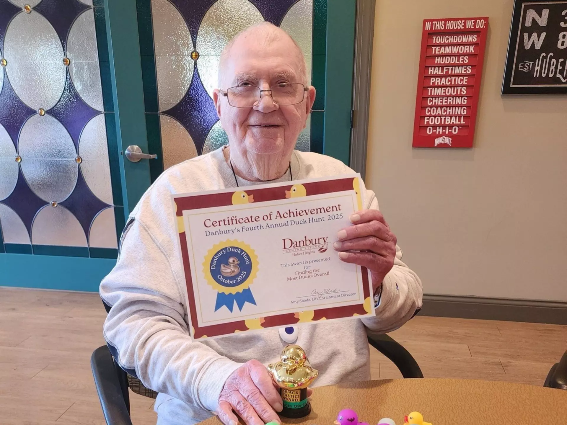 A Danbury Huber Heights resident was awarded a Certificate of Achievement.