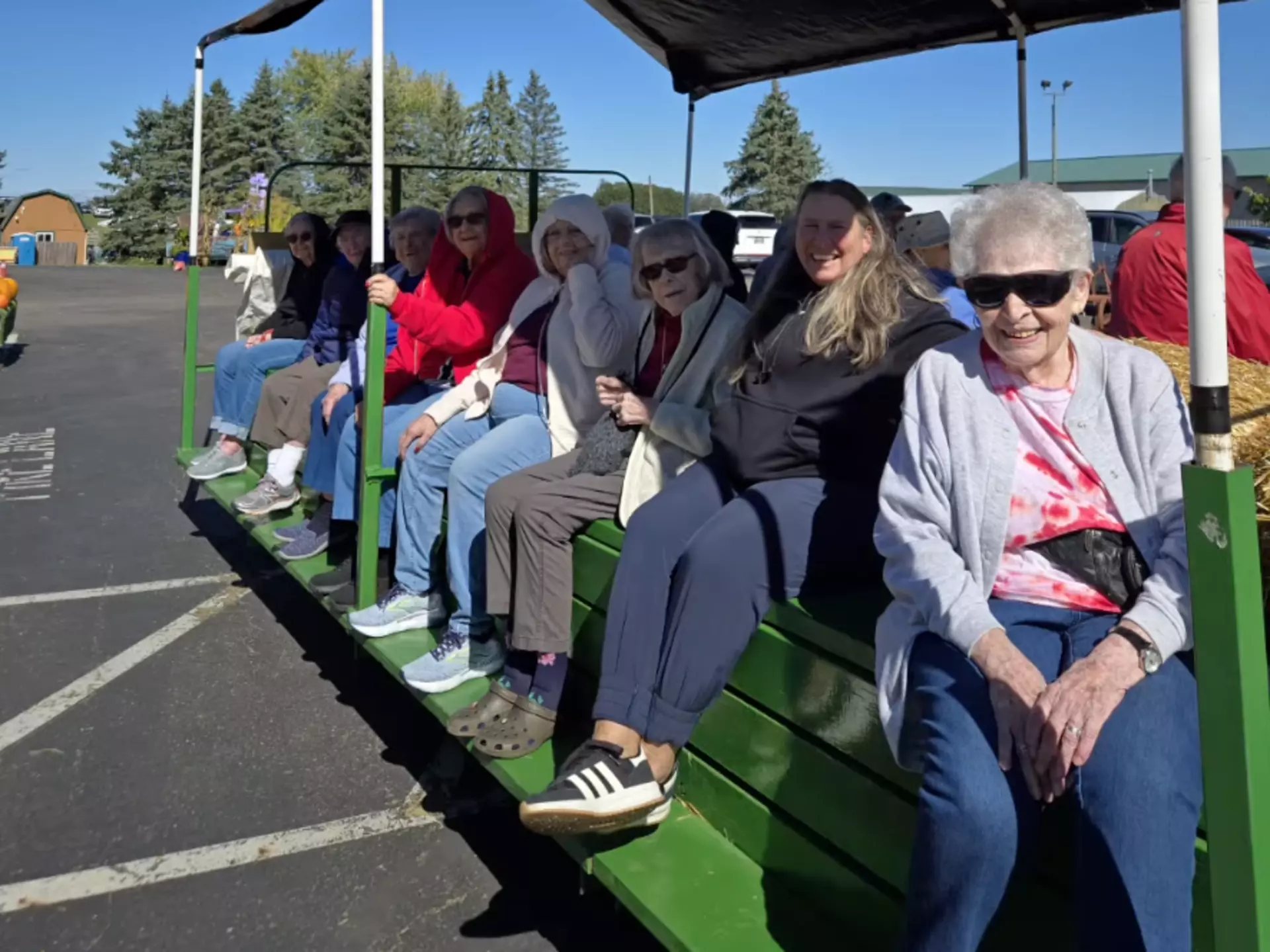 Danbury Tallmadge residents went on a field trip and got to ride a trolly together.